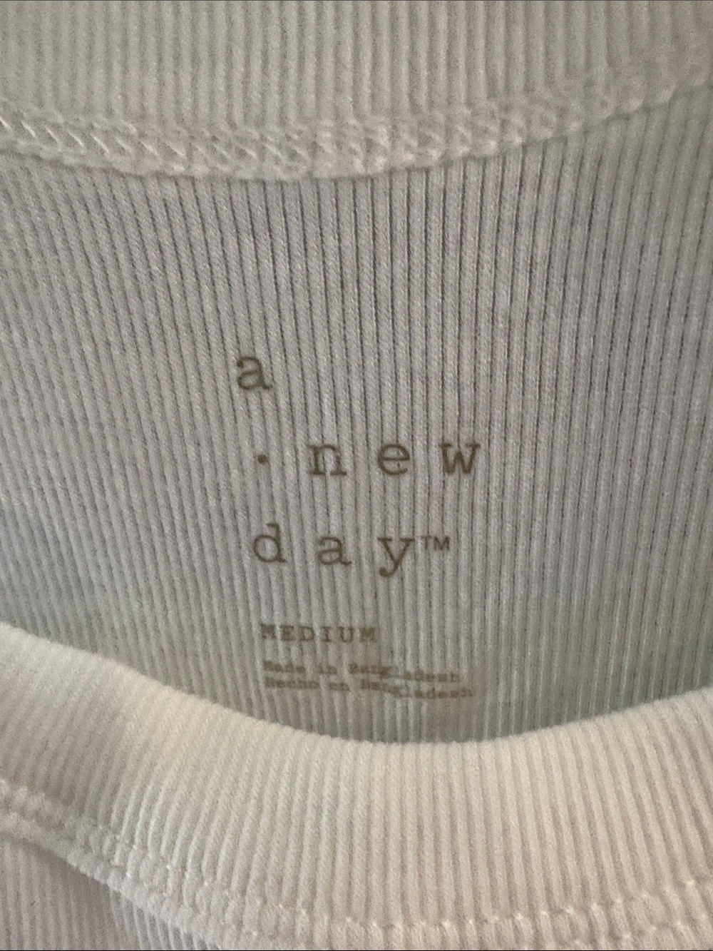 Target Cream Ribbed Tank Top - Picture 3 of 5